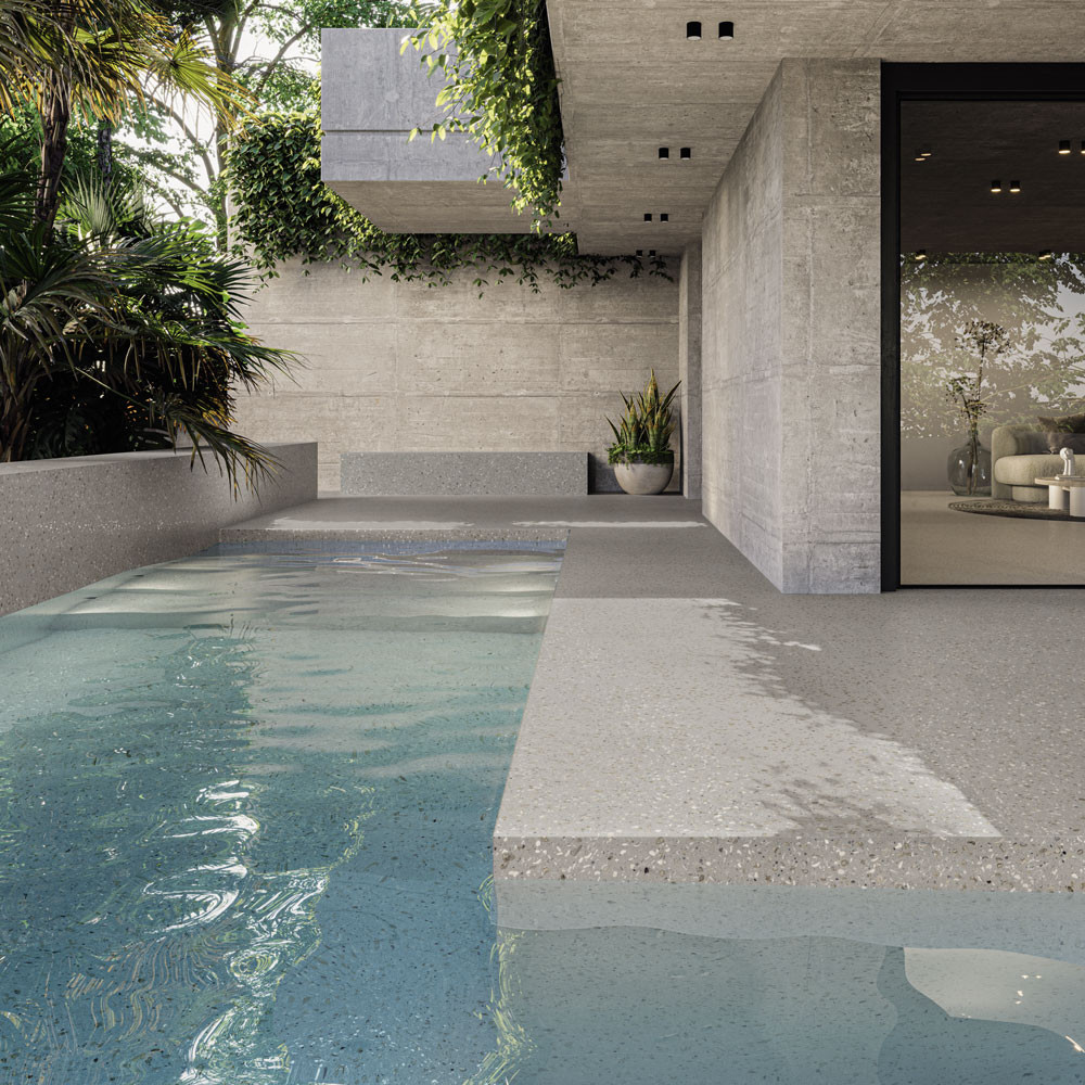 Carrelage aspect terrazzo...